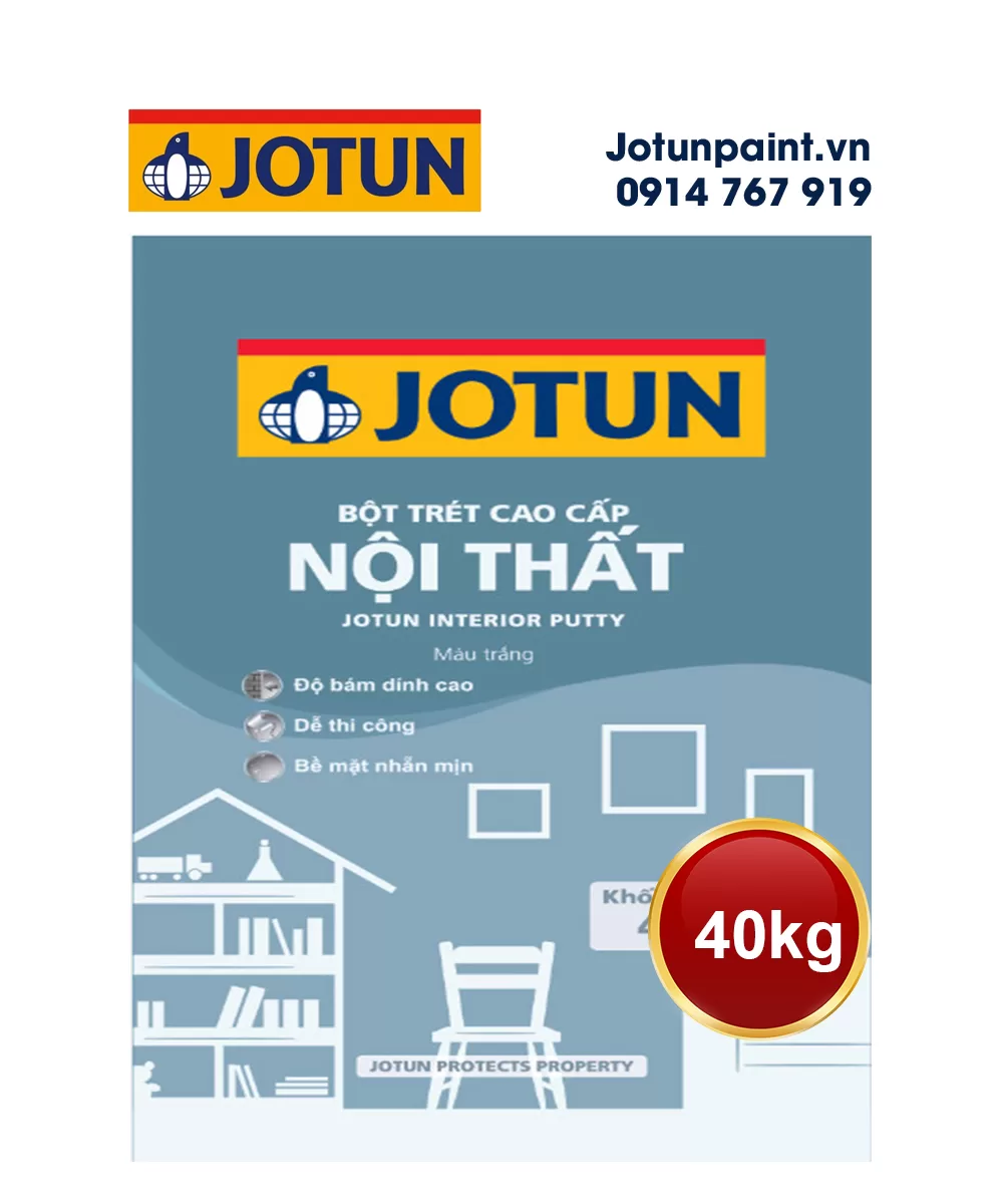 Bột trét cao cấp nội thất Jotun 40kg